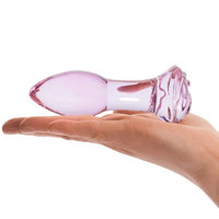 5" Rosebud Glass Butt Plug