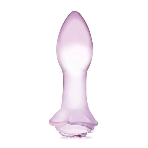 5" Rosebud Glass Butt Plug