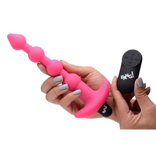 Bang - Vibrating Silicone Anal Beads and Remote