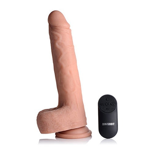 Big Shot Silicone Thrusting Dildo With Balls and Remote