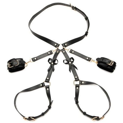 Bondage Harness With Bows - Medium/large