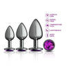 Cheeky Charms - Metal Butt Plug Gunmetal - Anal Trainer Kit