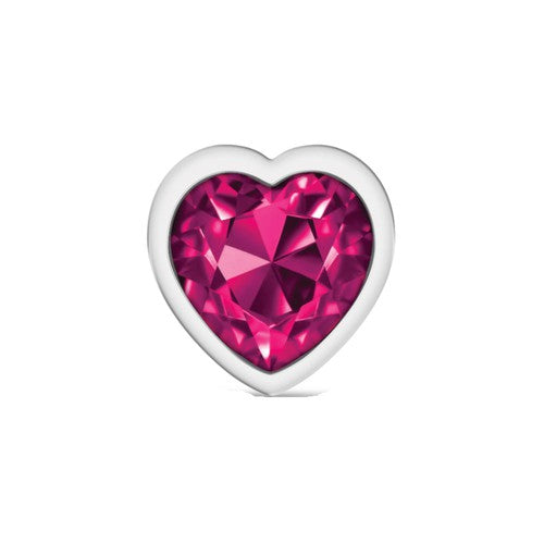 Cheeky Charms - Metal Butt Plug - Heart - Bright Pink