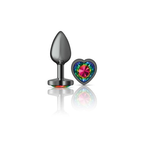 Cheeky Charms - Metal Butt Plug - Rainbow Heart