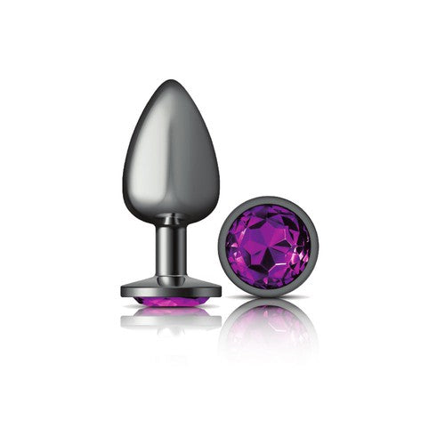 Cheeky Charms - Metal Butt Plug- Round - Deep Purple