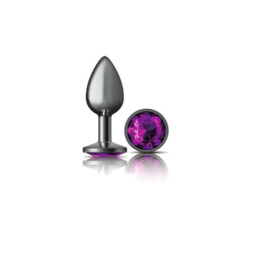 Cheeky Charms - Metal Butt Plug- Round - Deep Purple