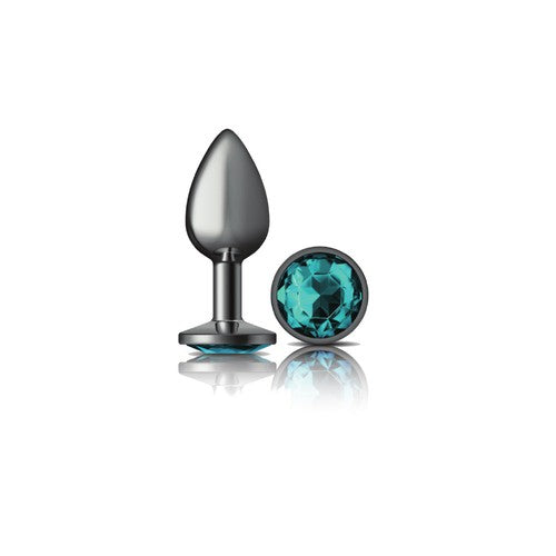 Cheeky Charms - Metal Butt Plug- Round - Teal