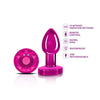 Cheeky Charms - Rechargeable Small Vibrating Metal Butt Plug With Remote Control