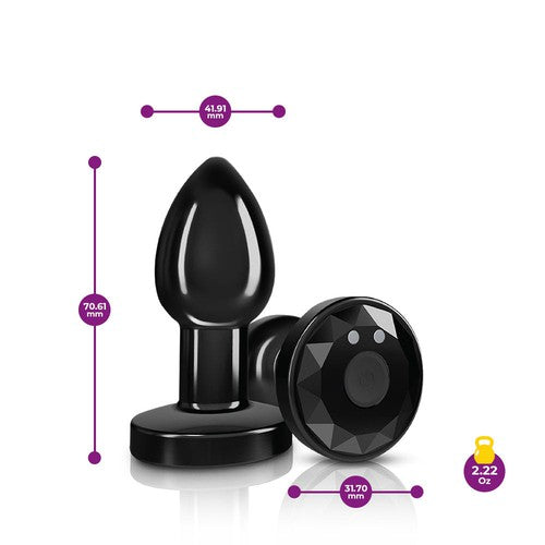 Cheeky Charms - Rechargeable Small Vibrating Metal Butt Plug With Remote Control