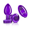 Cheeky Charms - Rechargeable Vibrating Metal Butt Plug With Remote Control Medium