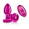 Cheeky Charms - Rechargeable Vibrating Metal Butt Plug With Remote Control Medium