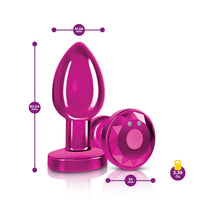 Cheeky Charms - Rechargeable Vibrating Metal Butt Plug With Remote Control Medium