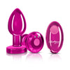 Cheeky Charms - Rechargeable Vibrating Metal Butt Plug With Remote Control Medium