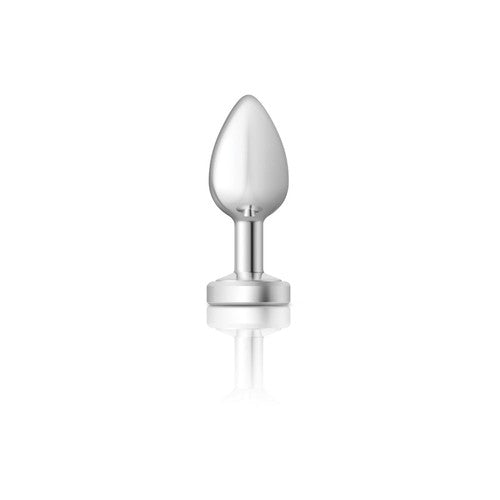 Cheeky Charms-Silver Metal Butt Plug - Light Up