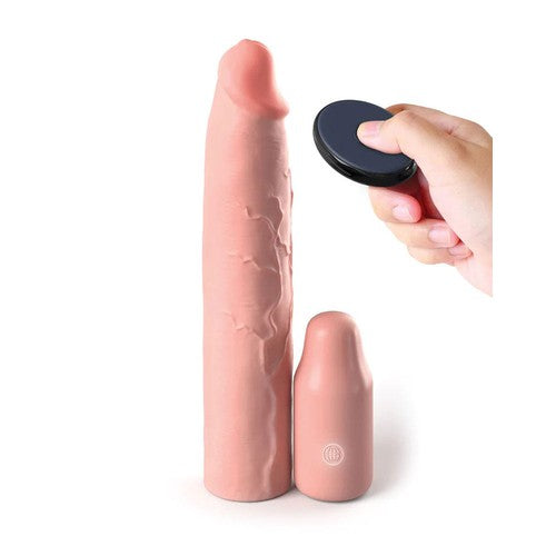 Fantasy X-Tensions Elite 9" Sleeve Vibrating 3" Plug With Remote