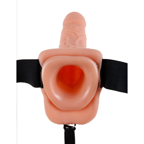 Fetish Fantasy Series 7" Vibrating Hollow Strap-on With Balls