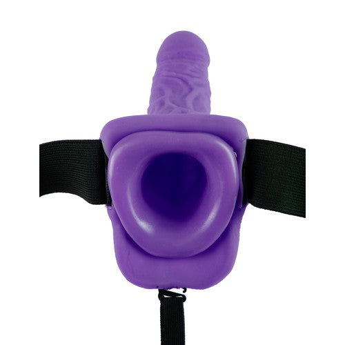 Fetish Fantasy Series 7" Vibrating Hollow Strap-on With Balls