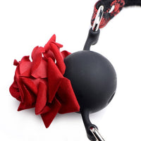 Full Bloom Silicone Ball Gag With Rose