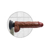 King Cock 10" Vibrating Cock With Balls Brown