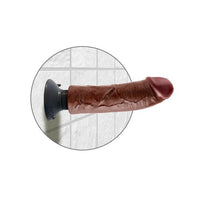 King Cock 8" Vibrating Cock - Brown