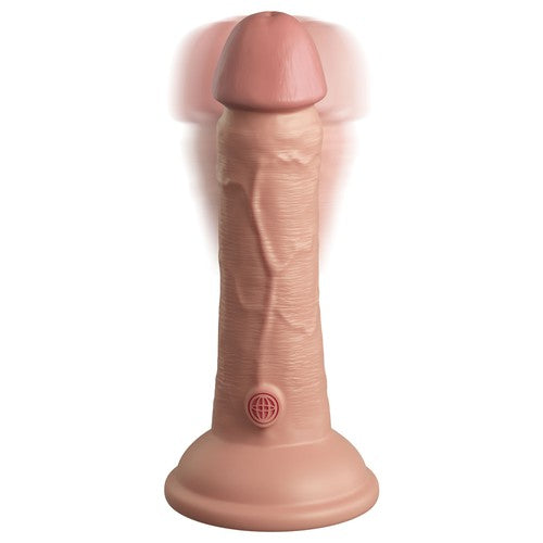 King Cock Elite 6" Vibrating Silicone Dual Density Cock