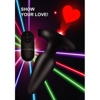 Laser Heart Anal Plug With Remote Control