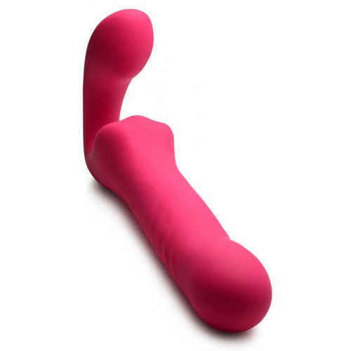 Mighty-Thrust Thrusting and Vibrating Strapless Strap-on With Remote