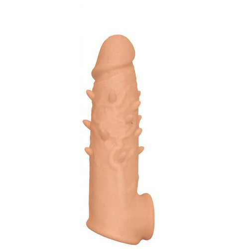 Natural Realskin Spiked Vibrating Penis Xtender