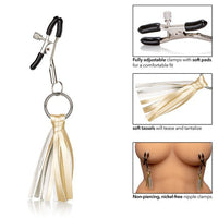 Nipple Play Playful Tassels Nipple Clamps - Gold