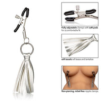 Nipple Play Playful Tassels Nipple Clamps - Silver