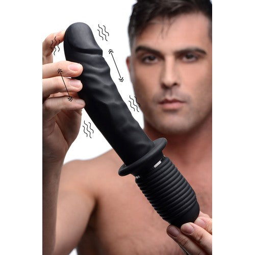 Power Pounder Vibrating and Thrusting Silicone Dildo