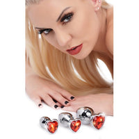 Red Heart Gem Anal Plug Set