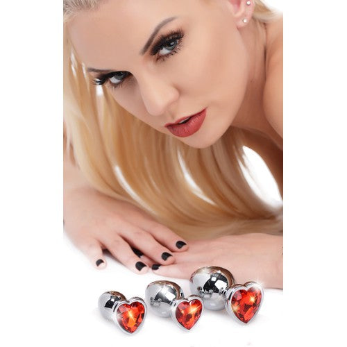 Red Heart Gem Anal Plug Set