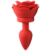 Silicone Vibrating Rose Anal Plug With Remote - Small